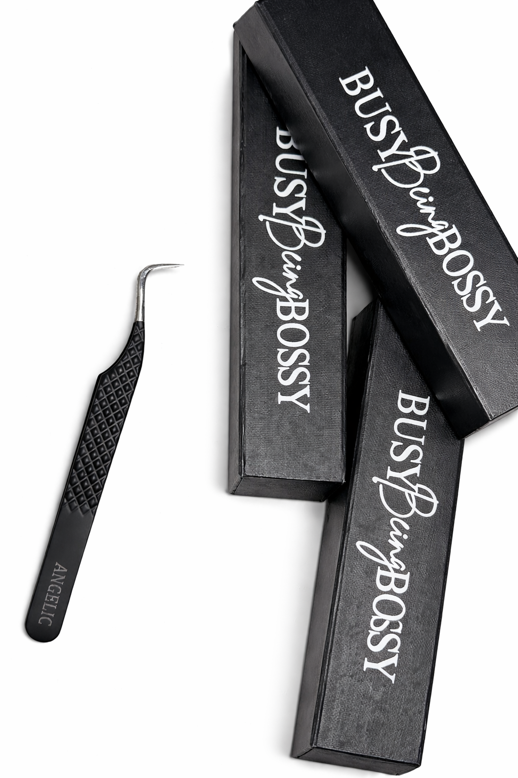 Angelic Curved Fanning Tweezer