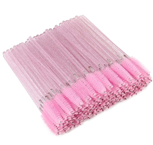 Pink Lash Brushes 50pcs